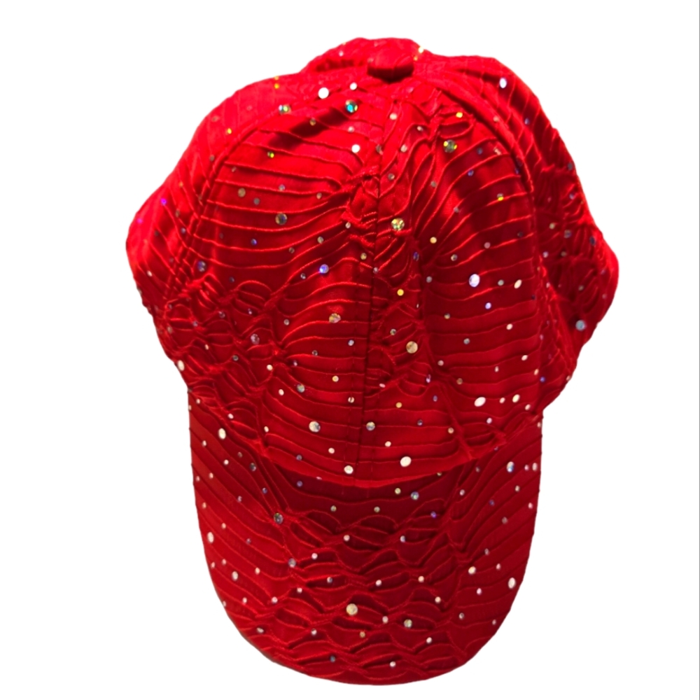 ``RH25733 HCC Red Soft Sequin Baseball Cap
